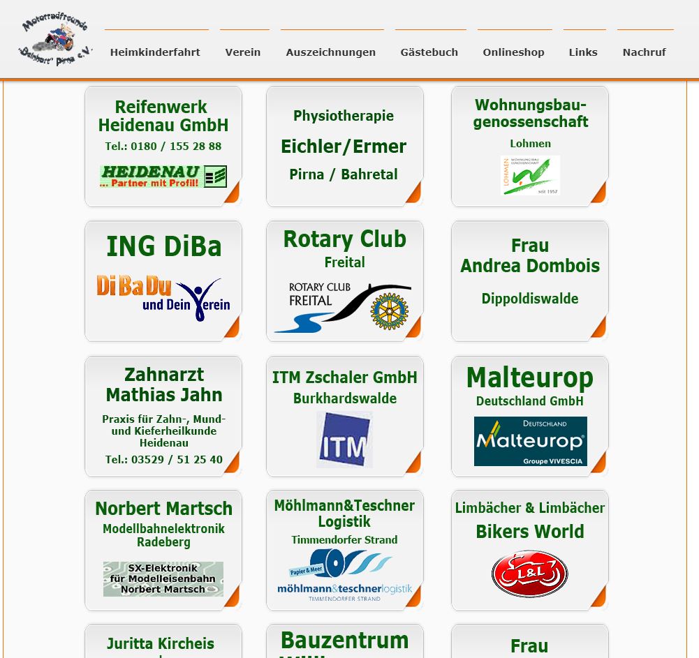 HKF 2018 Sponsoring, Quelle: Screenshot vom 05.11.2019 Sponsorenseite HKF 2018 https://www.motorradfreunde-pirna.de